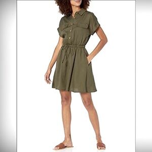 Tommy Hilfiger Green Collared Midi Sundress